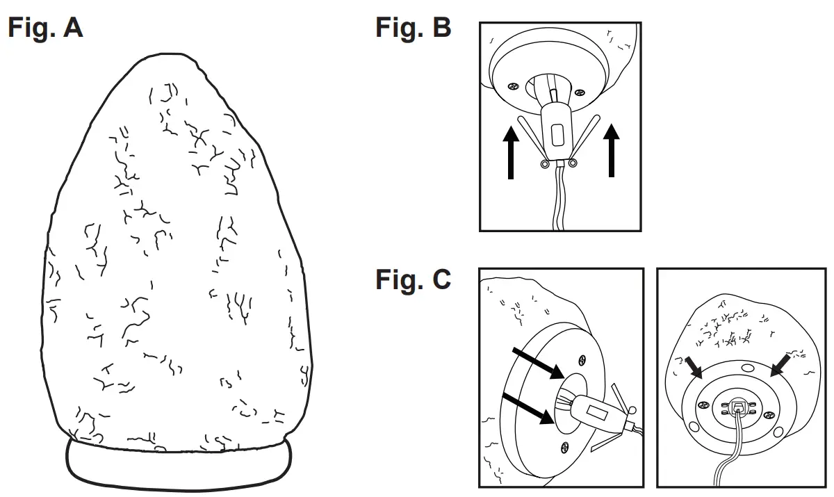 beper P201UTP100 Salt Stone Lamp