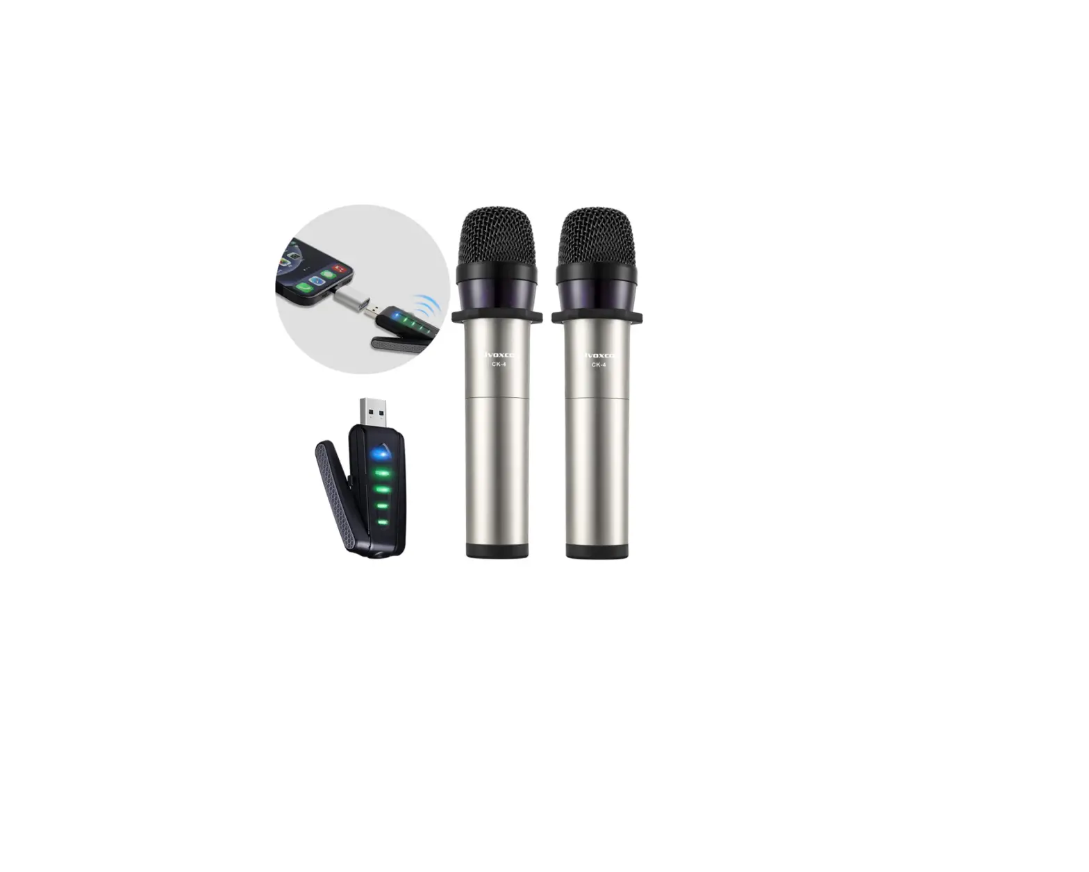 Alvoxcon Ck-4 Wireless Microphone For Iphone Instruction Manual