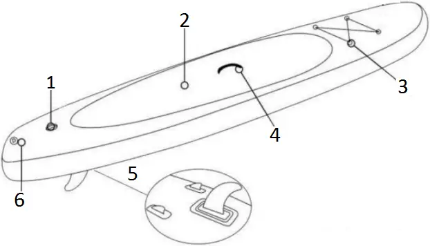 Kmart 6FT Junior Stand up Paddle Board C01