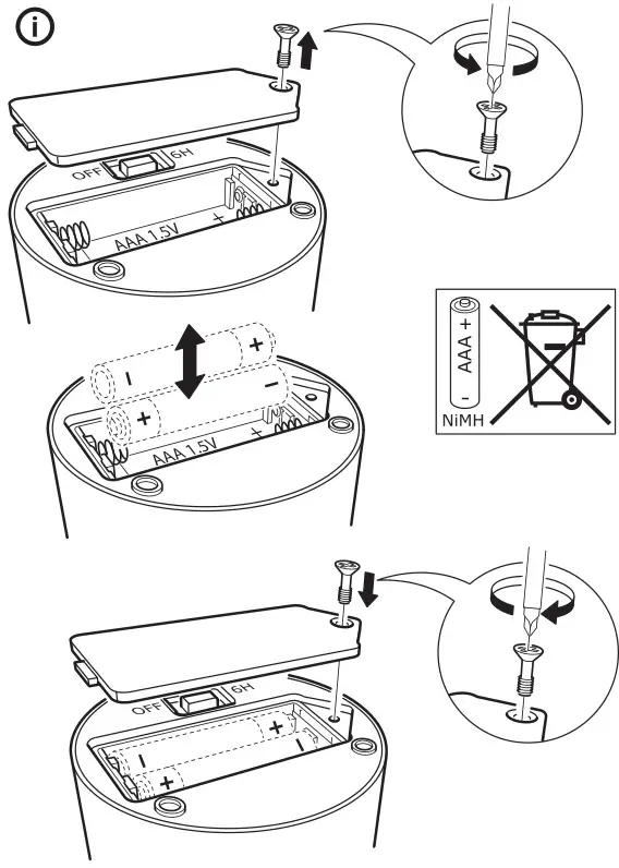 IKEA GODAFTON LED Block Candle Installation - Inserting Batteries