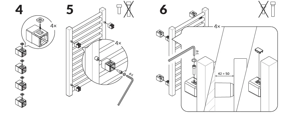 TERMA 1569BTU 655 x 500mm White Warp T Bold Designer Towel Rail fig 1