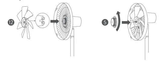 XIAOMI Smart Standing Fan 1C- Install the fan blade assembly