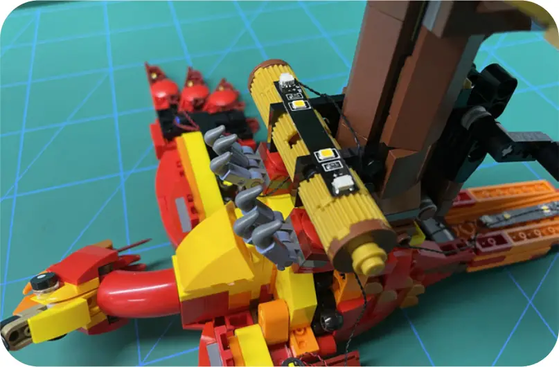 GAME OF BRICKS Light Kit for Fawkes, Dumbledore’s Phoenix Step 1_M