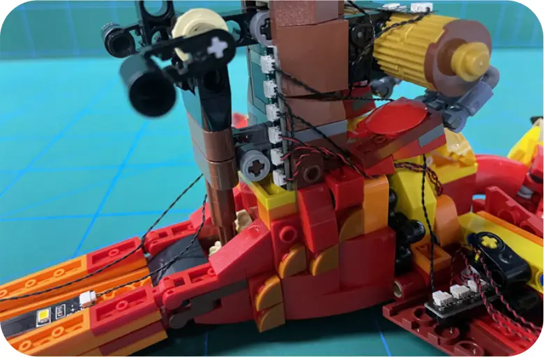 GAME OF BRICKS Light Kit for Fawkes, Dumbledore’s Phoenix Step 2_D