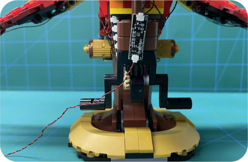 GAME OF BRICKS Light Kit for Fawkes, Dumbledore’s Phoenix Step 3_J