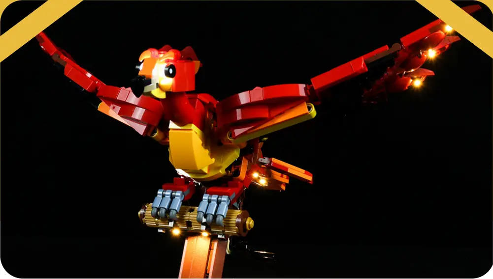 GAME OF BRICKS Light Kit for Fawkes, Dumbledore’s Phoenix