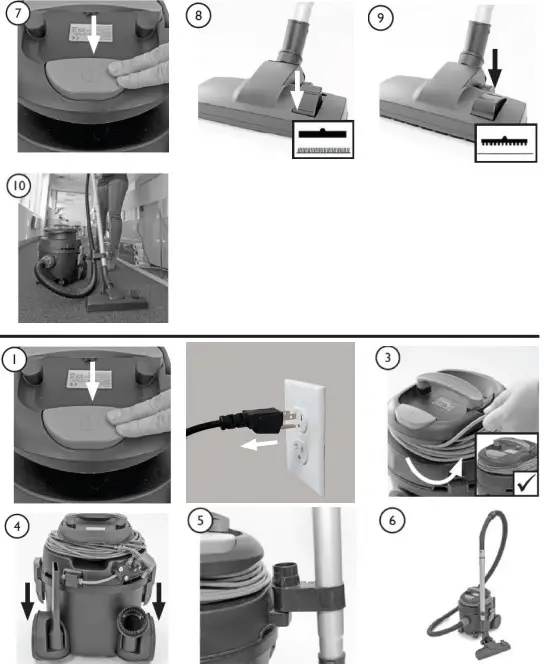 Powr-Flite PV610-Q10-U Newton Canister Vacuum - fig5