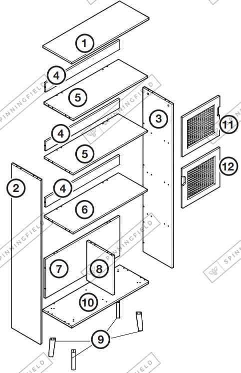 VonHaus-3000794-Black-Rattan-Bookcase-FIG1