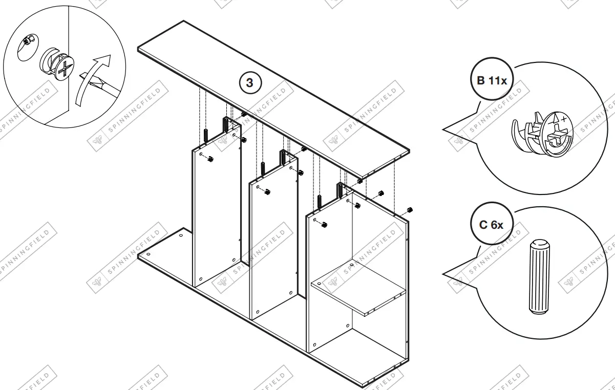 VonHaus-3000794-Black-Rattan-Bookcase-FIG11