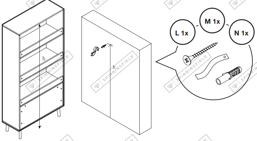 VonHaus-3000794-Black-Rattan-Bookcase-FIG18
