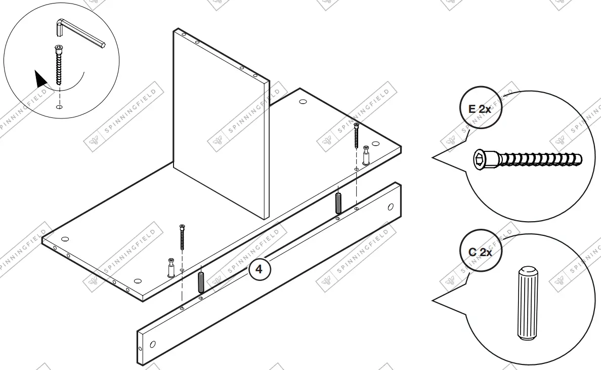 VonHaus-3000794-Black-Rattan-Bookcase-FIG5