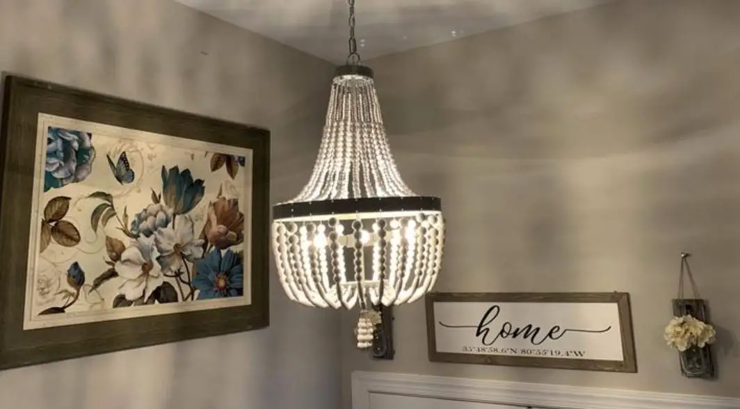 Allen Roth 2462518 Cait 4-light Off White Transitional Teardrop Pendant Light Instruction Manual