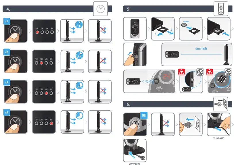 ROWENTA VU6670 Oscillating Tower Fan with Remote - 3
