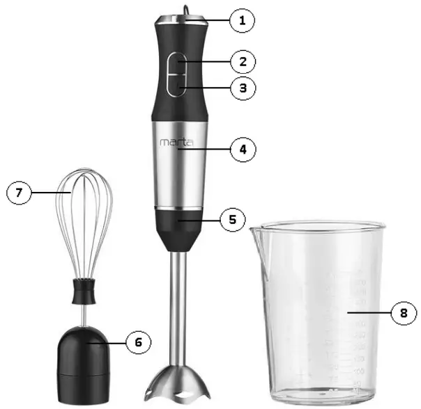 marta MT-1577 Hand Blender - Description