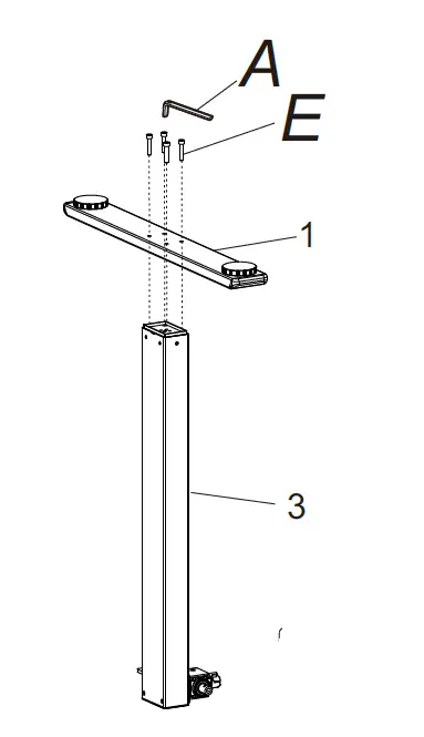 Spacetronik SPE-114M Electric Desk Frame 01