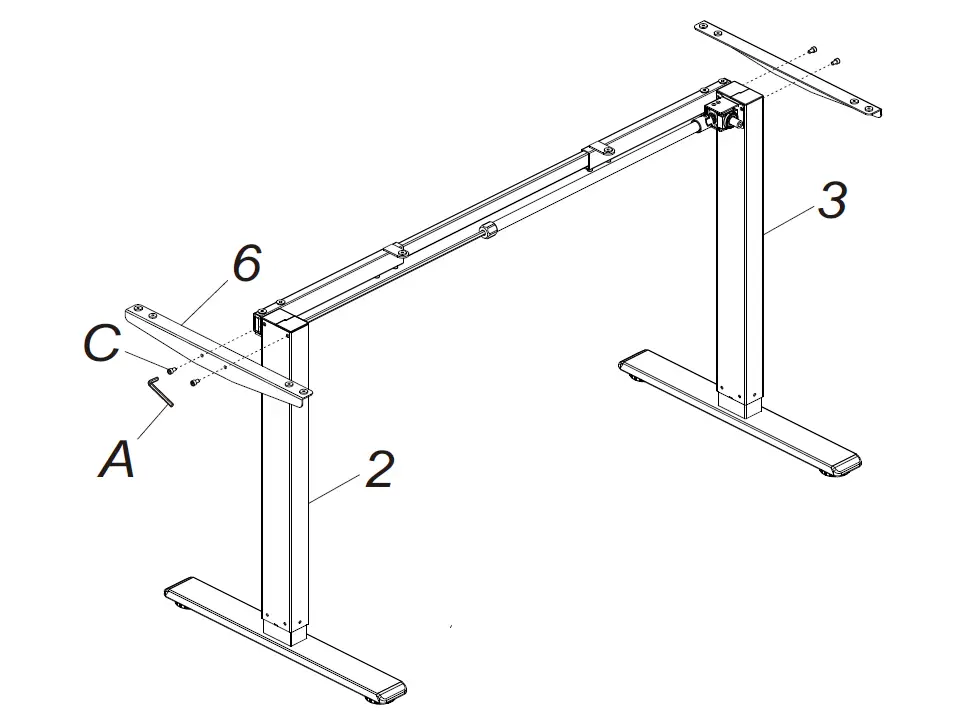 Spacetronik SPE-114M Electric Desk Frame 11