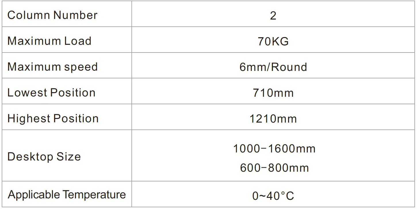 Spacetronik SPE-114M Electric Desk Frame 18