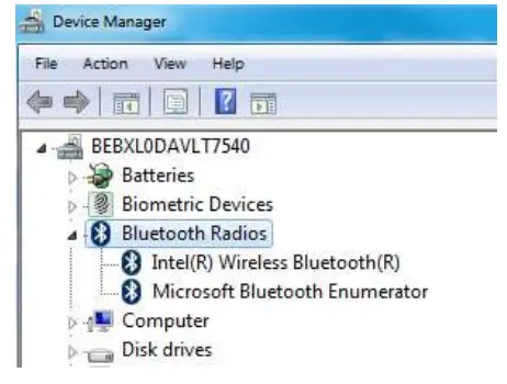 Bluetooth headphones to a laptop desktop computer - Down arrow