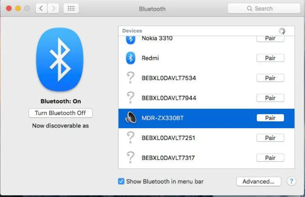 Bluetooth headphones to a laptop desktop computer - device at a time
