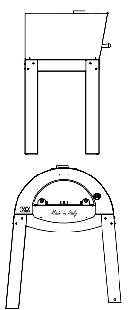 XOPIZZA2FS Wood Fired Pizza-Hearth Oven - assembly 1