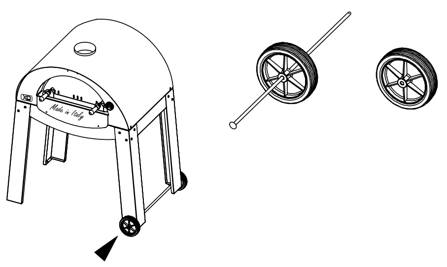 XOPIZZA2FS Wood Fired Pizza-Hearth Oven - assembly 2