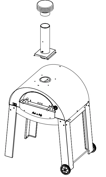 XOPIZZA2FS Wood Fired Pizza-Hearth Oven - assembly 4