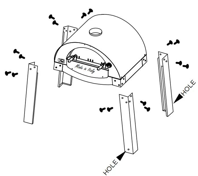 XOPIZZA2FS Wood Fired Pizza-Hearth Oven - assembly