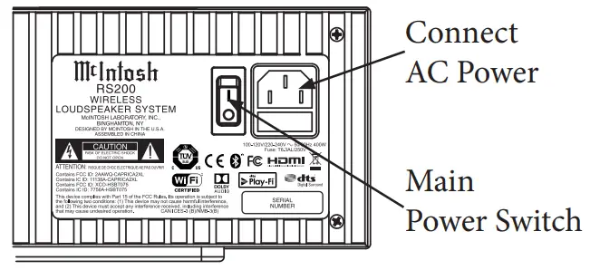 McIntosh RS200 --- Power