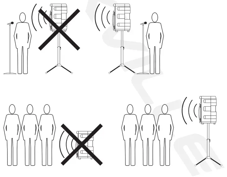 ROCKVILLE Portable PA System RPG2x10V2- feedback