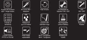 XR MI4 Pinpointer - basic feauter