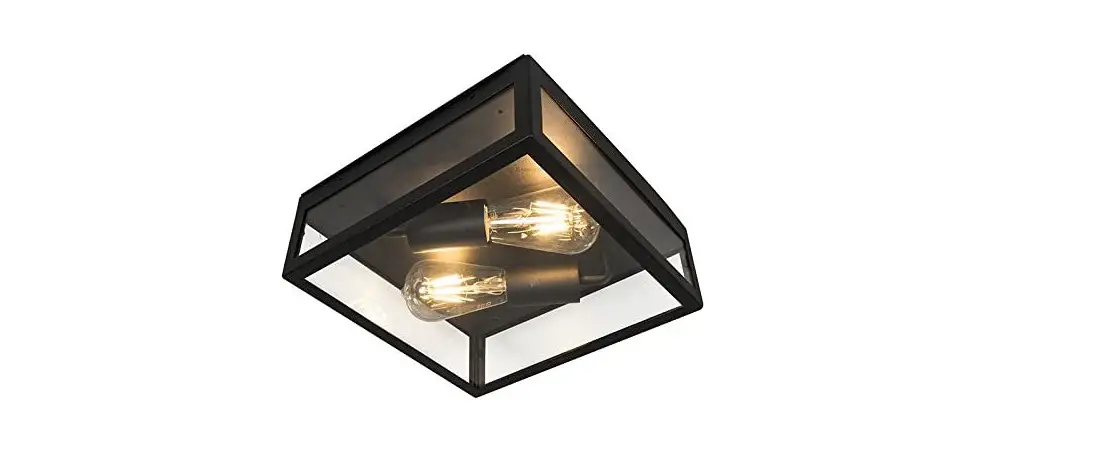 Qazqa 93677 Rotterdam Outdoor Industrial Square Ceiling Lamp Instruction Manual