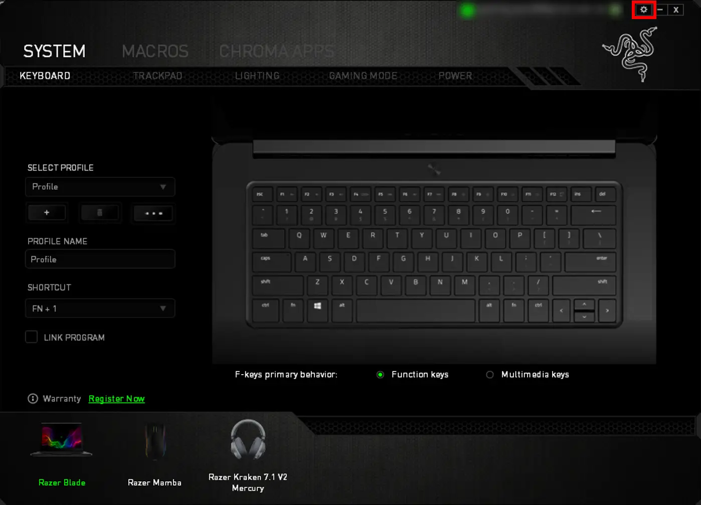 check for updates on Razer Synapse 2.0