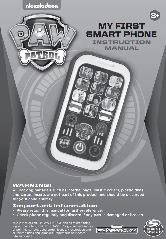 Trends Smart Phone PAW01 Instruction Manual