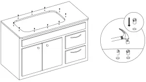 Kraus KBU10 Stainless Steel Undermount Kitchen Sink - Install Anchors
