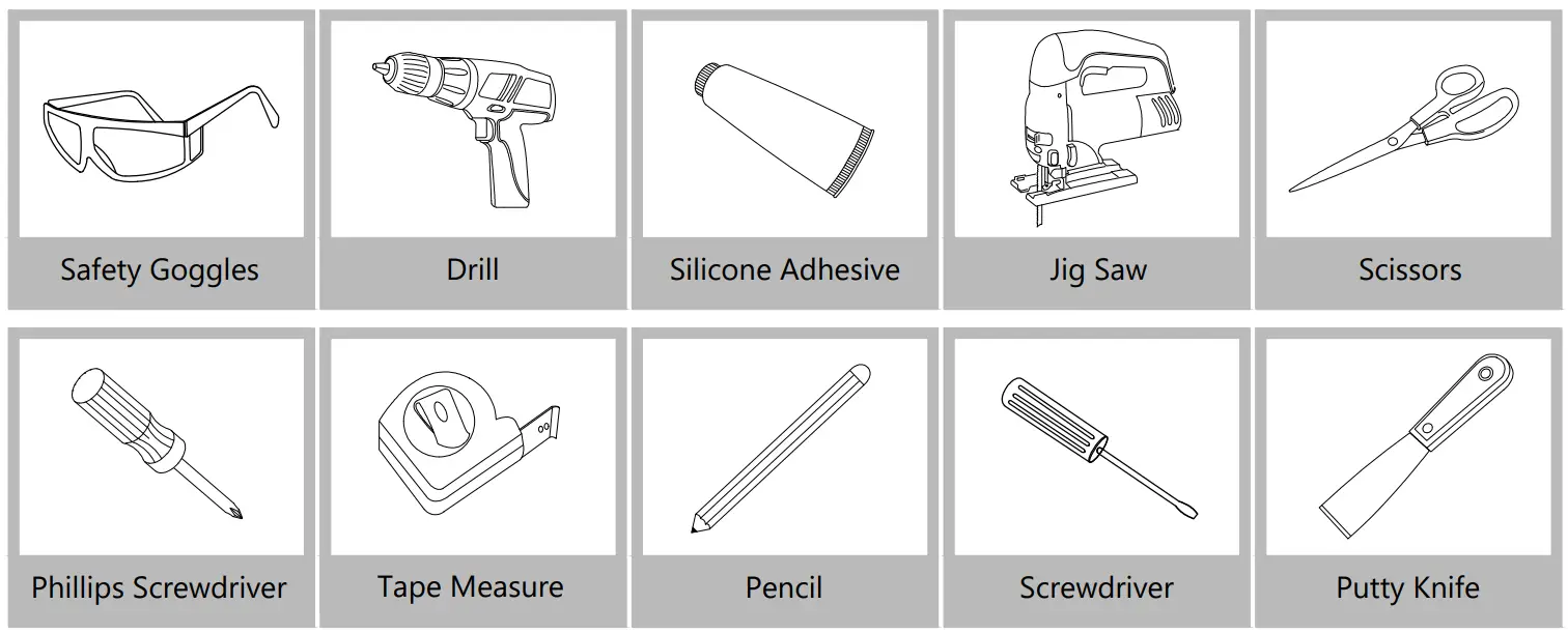 Kraus KBU10 Stainless Steel Undermount Kitchen Sink - Tools