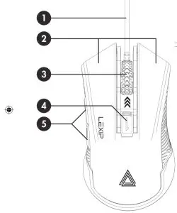 LEXIP SI 9002S Wireless Mouse - usb cabol