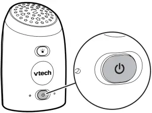 Power on the baby monitor