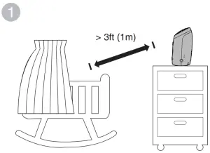 Positioning the baby monitor