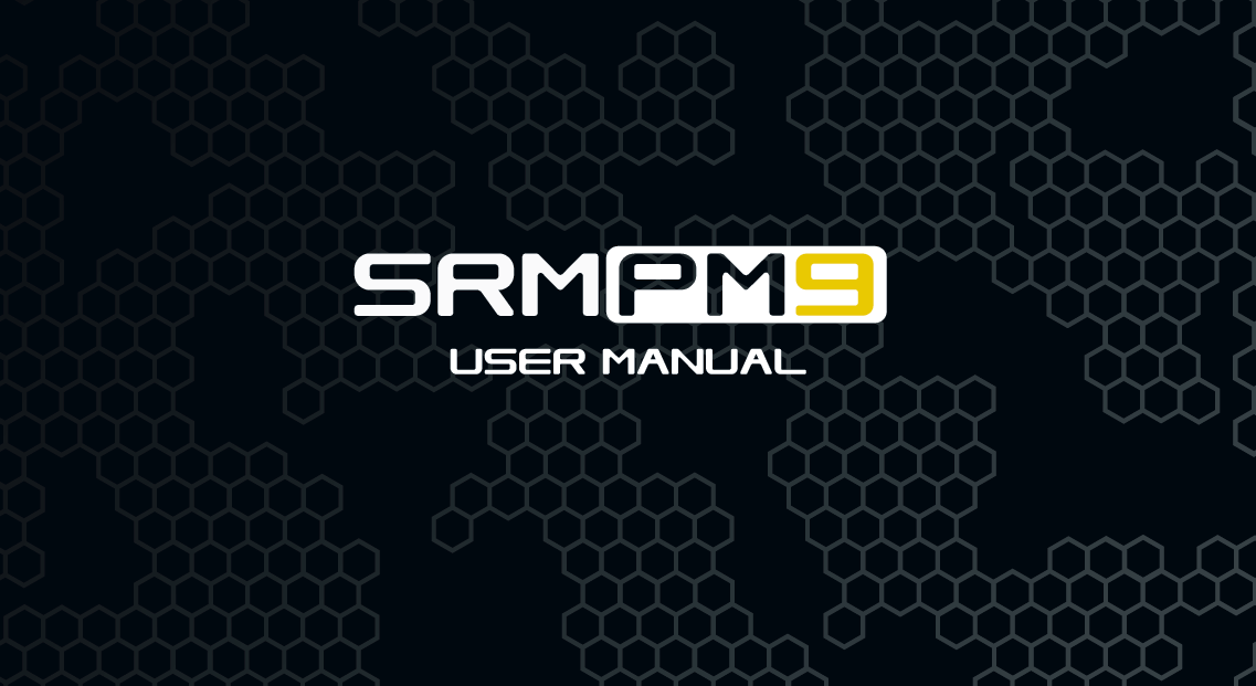 Srm Pm9 Powermeter Origin Carbon User Manual