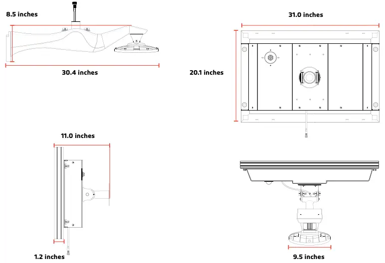 CEGONIA PRO 30W Dimensions