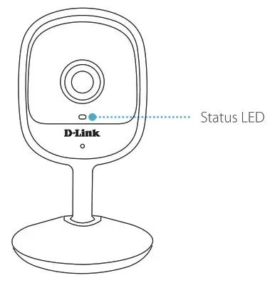 D Link DS 6100LHV2 Compact Full HD Wi Fi Camera- LED Behavior