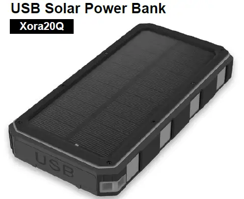 Fontastic Xora20Q USB Solar Power Bank fig 1