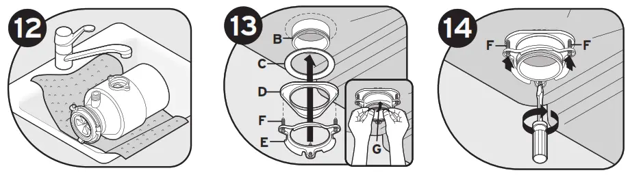 Insinkerator Badger 5XP Garbage Disposal with Cord - Attach upper