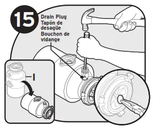 Insinkerator Badger 5XP Garbage Disposal with Cord - mounting assembly