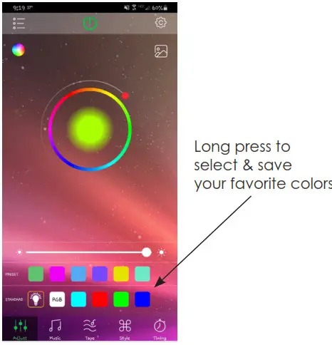 ITC 21070-12H Bluetooth RGB Controller - Adjust