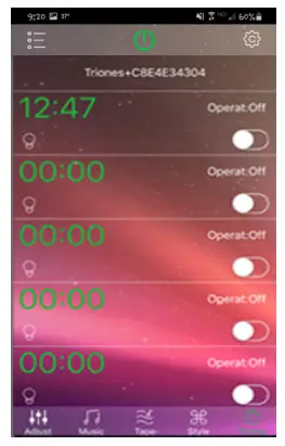 ITC 21070-12H Bluetooth RGB Controller - Timing
