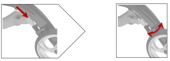 Peak Care Ellipse Super Lite Rollator - ADJUSTMENT OF BRAKES