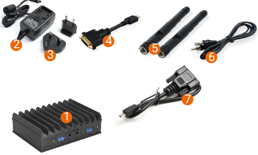 Pokini F2 High Performance Fanless Mini PC - Package contents