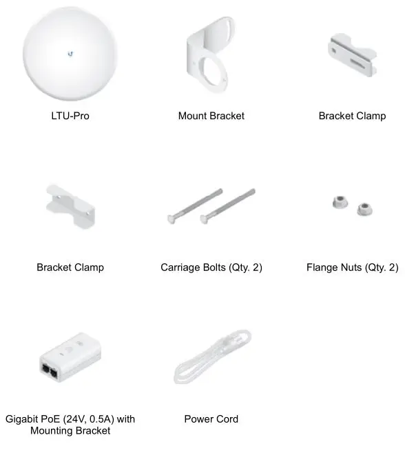 UBIQUIT LTU-Pro Client Radio with Advanced RF Performance - Package Contents
