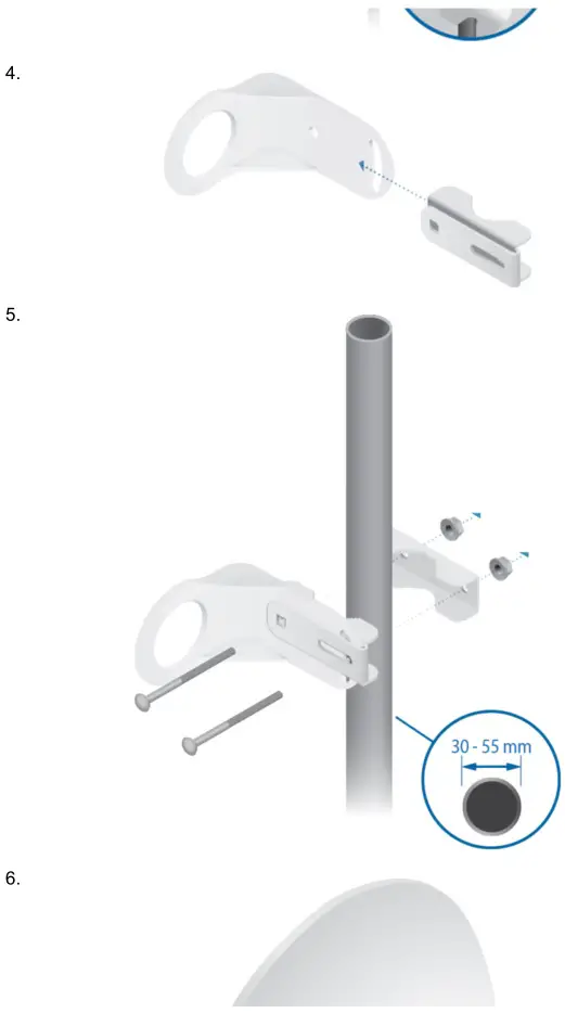 UBIQUIT LTU-Pro Client Radio with Advanced RF Performance - Pole Mounting 3